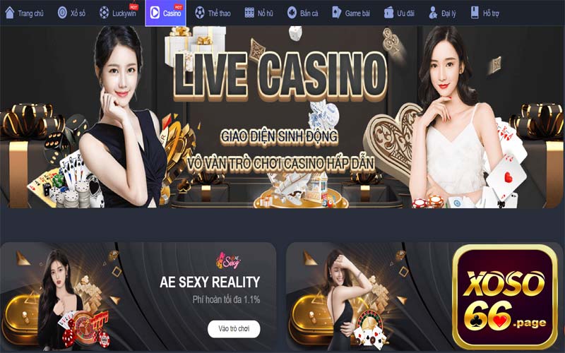 Live Casino trực tuyến Xoso66