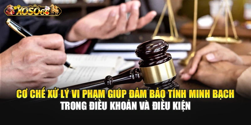 Cơ chế xử lý vi phạm giúp đảm bảo tính minh bạch trong điều khoản và điều kiện